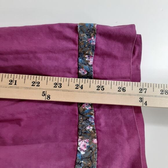 Vintage Girls Prairie Twirl Dress Pinafore Purple Tie Waist Collared Pinnie - Picture 16 of 16